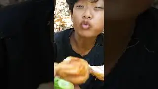 Primitive Technology, Cooking and eating in the jungle for survival 12
