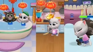 Talking Tom Friends | Tom, Angela | Outfit 7 Game | Inaya Fun Game |
