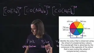 Transition Metal Complexes. Example: assigning complexes to their colour