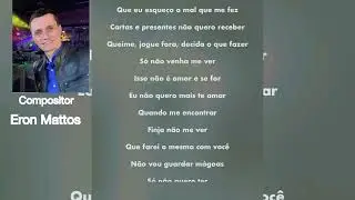 Isso não é amor, autor Eron Mattos