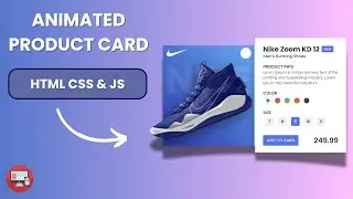 Create an Animated Product Card with HTML, CSS, and JavaScript | Step-by-Step Tutorial