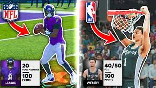 Can I Score 100 Points With One Player In EVERY Sport?