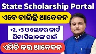 ଯଦି କରିନ ଆବେଦନ ଏବେ କର//State scholarship portal  #scholarship