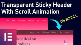 How to create a Transparent Header in Wordpress with Elementor | Elementor sticky header