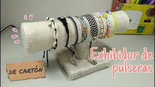 ✂📿How to make an easy bracelet display with only cardboard📦 - Diy Cute