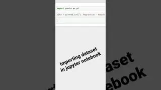 how to import dataset in jupyter notebook #python #jupyternotebook #datascience