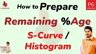 How to prepare histogram s curve for the remaining percentage get data from primavera in excel #pp6
