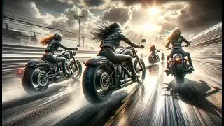Riders of the Dawn. Song about girls and motorcycles. Motosisters
