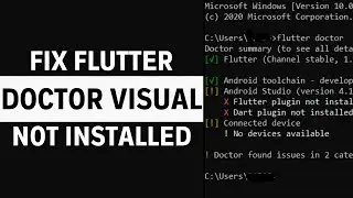 Fix Flutter Doctor Visual Studio Not Installed - Please Install the Desktop Development With C++