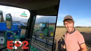 🇨🇦 EP2 : Je prends en main ce JOHN DEERE 8760 au TRANSBORDEUR !