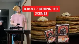I MADE A PANCAKE COMMERCIAL IN MY SPARE BEDROOM | BEHIND THE SCENES