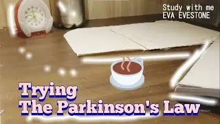 Study with me/ Trying out the Parkinson's Law, Day-1/ 30 mins with soothing piano in the background