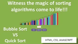 ASMR Programming - Bubble Sort vs Quick Sort (Sorting Visualization) - No Talking
