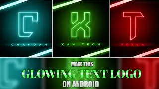 How to Make Neon Glowing Text Logo in Pixellab || Create Glowing Neon Text || Text Logo Tutorial