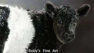 Belted Galloway Calf Pastel Demonstration by Roberta "Roby" Baer PSA
