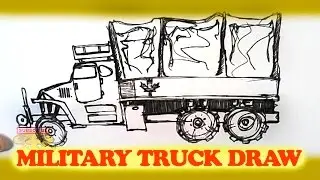 HOW TO DRAW A MILITARY TRUCK, HAULIN' SOLDIERS AND SANDWICHES!!