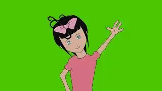 Cartoon Girl [green screen]