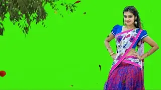 Cute girl green screen video effect | tree fall green screen video