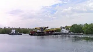 Теплое майское утро! Буксиры толкачи 