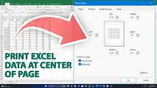 Print Excel Sheet Data At Center Of Paper | Top Center | Left Center | Middle Center 
