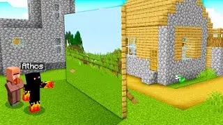 Enganei Villager Escondendo a Casa Dele Com Parede Falsa