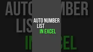 AUTO SEQUENCE a list in EXCEL