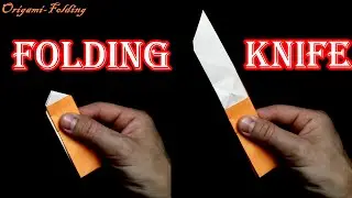 How to make a folding knife out of paper. Origami
