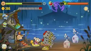 Прохождение Swamp Attack, 59 уровень, испытание, почти вся игра пройдена