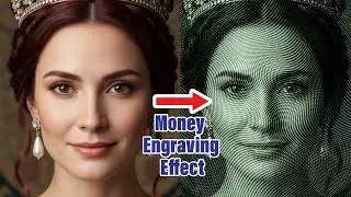 Money engraving effect in Photoshop  