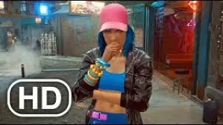 CYBERPUNK 2077 Stalker Girl Fanboy Fights V Scene Full Mission