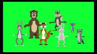 Animals Dancing Green Screen