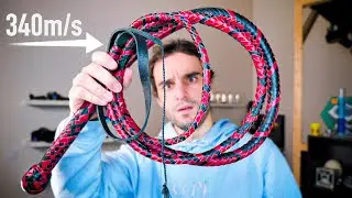 This whip breaks the sound barrier (and I hurt myself...)