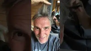 Bianca cutting my hair!