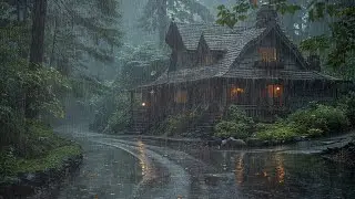 HEAVY RAIN at night 10H -  Heavy Rain Sound helps Relax, Sleep Well, Study, Insomnia, Reduce Stress