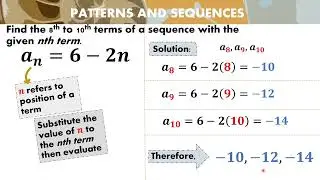 Find Few Consecutive Terms of a sequence with the Given Nth Term