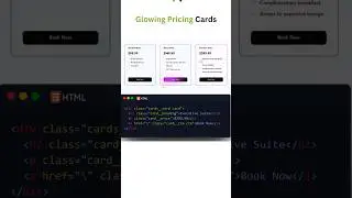 Glowing Pricing cards using HTML CSS and JavaScript 