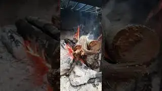 Атмосферное видео как горит огонь в печке 