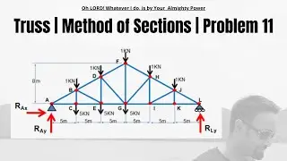 Trusses | Method of Sections | Problem 11 | Engineering Mechanics | 11.11