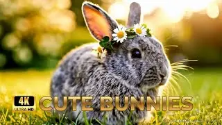 Cute Bunnies 🐰 — Nature Ambience & Birdsong (No Music) 4K