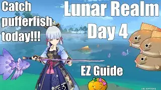 Lunar Realm Day 4 fishing guide catch pufferfish !!! - Genshin Impact Inazuma 2.1