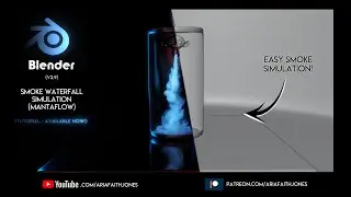 How to | Easy Smoke Waterfall Simulation | Blender 2.9 - Mantaflow - Cycles/Eevee | TUTORIAL