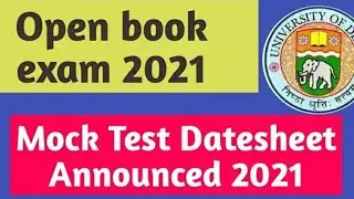 mock test datesheet released du | what is mock test | how to attempt mock test