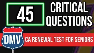California DMV Renewal Test for Seniors (45 Critical Questions)