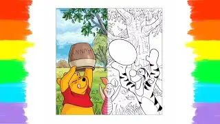 How to Color Winnie the Pooh, Piglet and Tigger丨 Coloring Page 🎨🍯🐷🐯