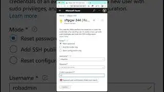 How to reset the password for your Azure VM
