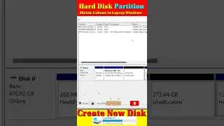 New Disk Kaise Banaye | How to Shrink Volume in Laptop Create new drive on windows 11 