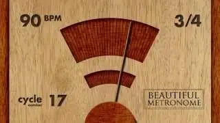 90 BPM 3/4 Wood Metronome HD