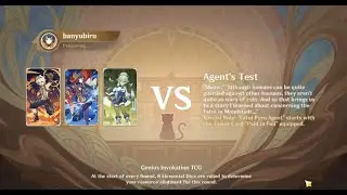 Mona Sucrose Bennett GENIUS Invokation TCG Deck vs Agent's Test - Genshin Impact