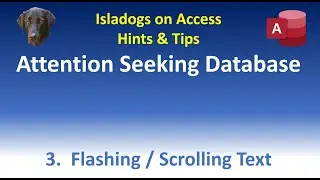 Attention Seeking Database: Part 3 - Flashing & Scrolling Text