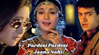 Pardesi Pardesi Jana Nahi Lyrics | Udit Narayan, Alka Yagnik | Aamir Khan, Karisma Kapoor | Sad Song
